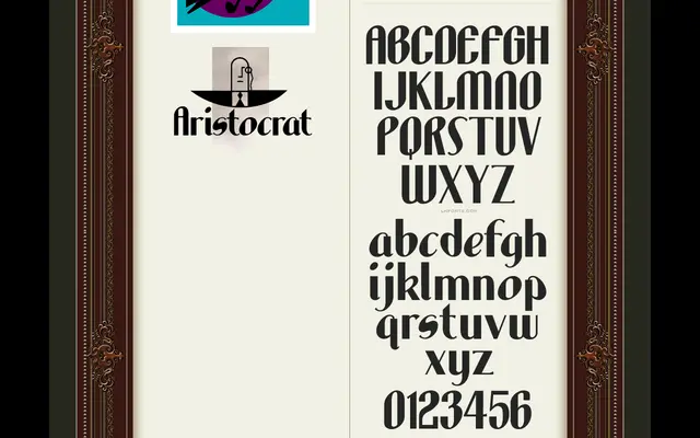 Aristocrat specimen from Letterhead Fonts