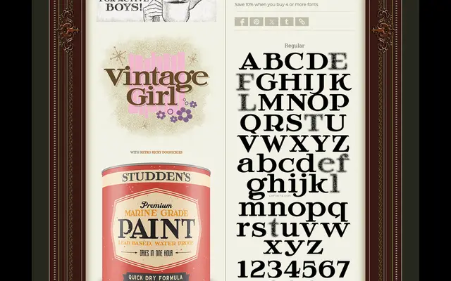 Ataboy 165 specimen from Letterhead Fonts