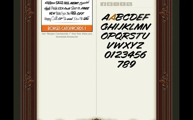 Avalanche specimen from Letterhead Fonts