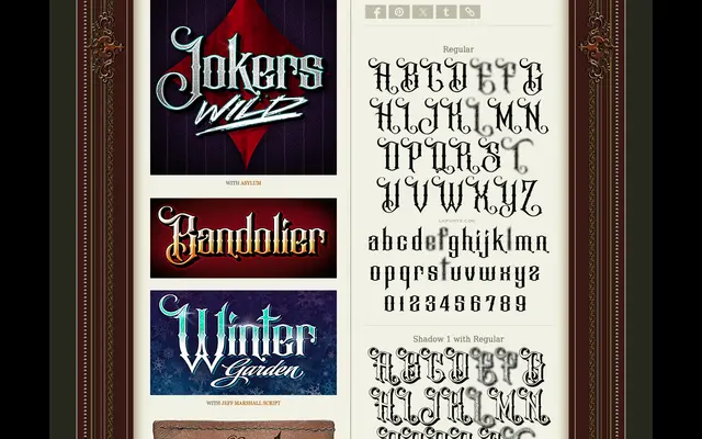 Bandolier specimen from Letterhead Fonts