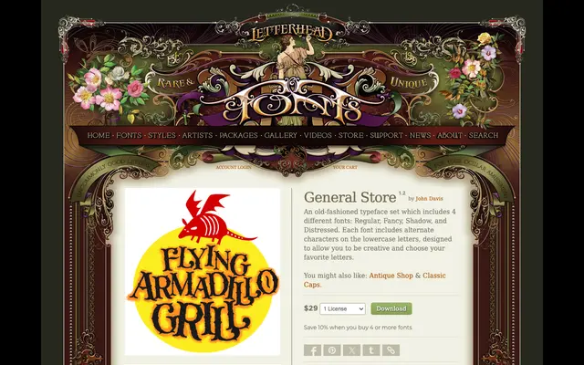 General Store specimen from Letterhead Fonts