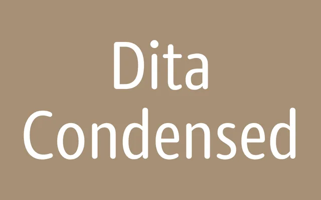 Dita Condensed specimen from Lettermin