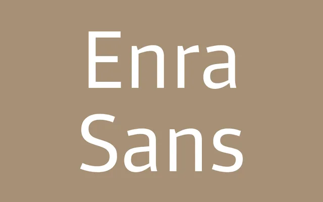 Enra Sans specimen from Lettermin