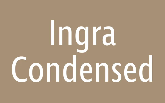 Ingra Condensed specimen from Lettermin