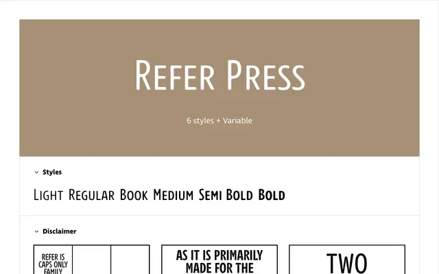 Refer Press specimen from Lettermin