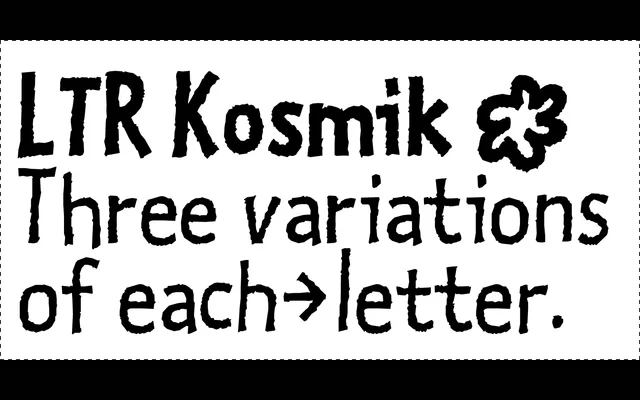 LTR Kosmik specimen from LettError