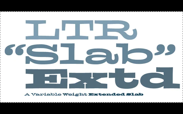 LTR Slab Extended specimen from LettError