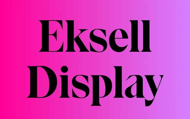 Eksell Display specimen from Letters from Sweden