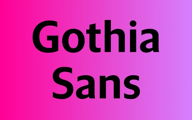 Gothia Sans specimen from Letters from Sweden