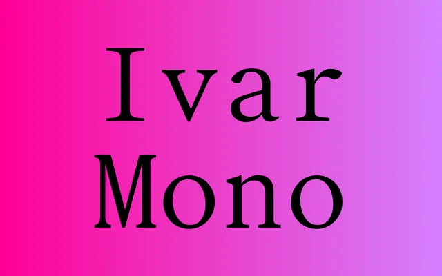 Ivar Mono specimen from Letters from Sweden
