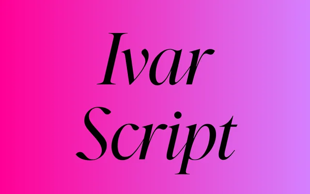 Ivar Script specimen from Letters from Sweden