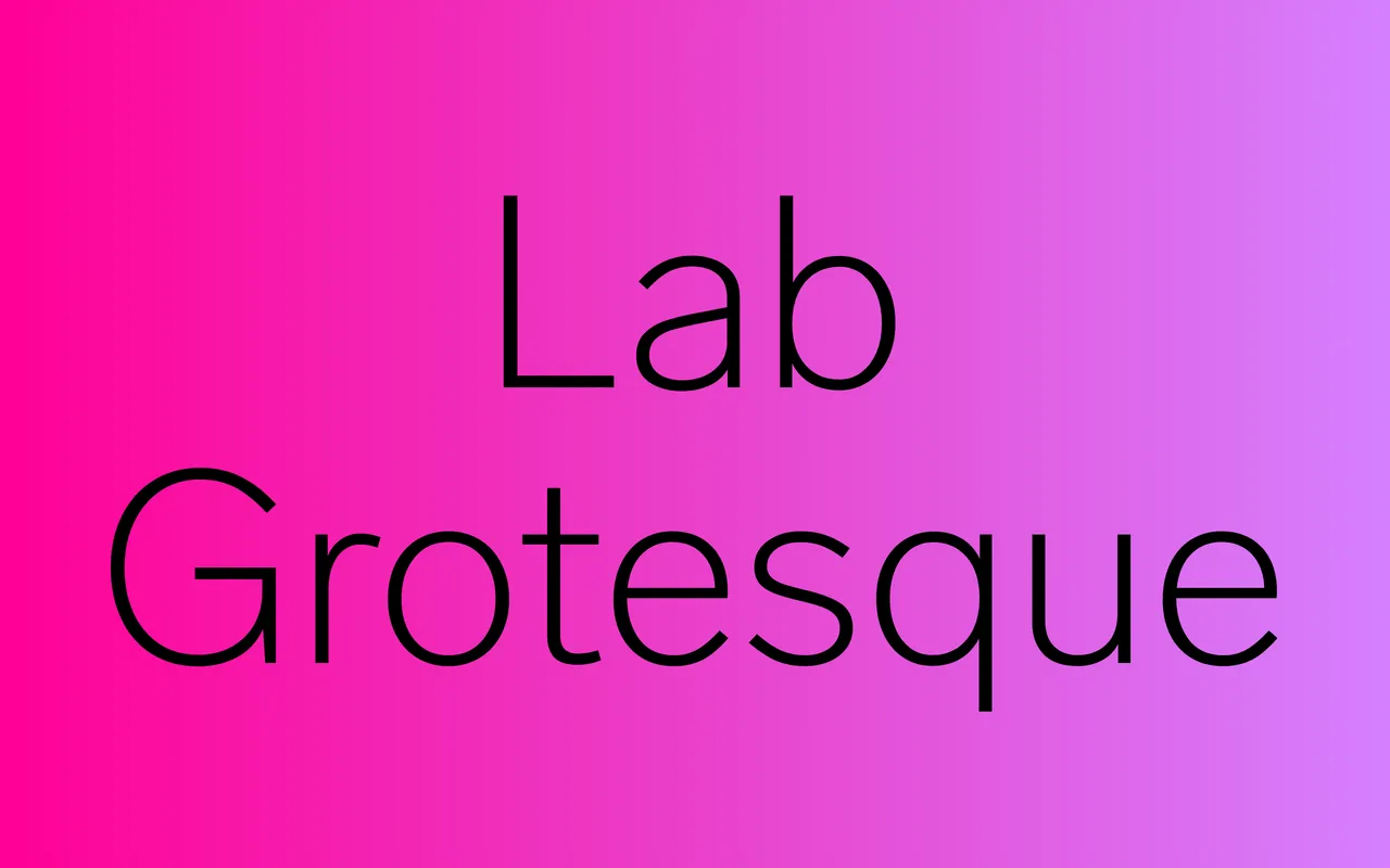 Lab Grotesque specimen from Letters from Sweden