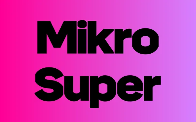 Mikro Super specimen from Letters from Sweden