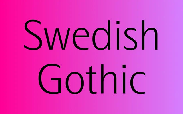 Swedish Gothic specimen from Letters from Sweden
