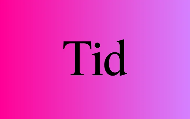 Tid specimen from Letters from Sweden