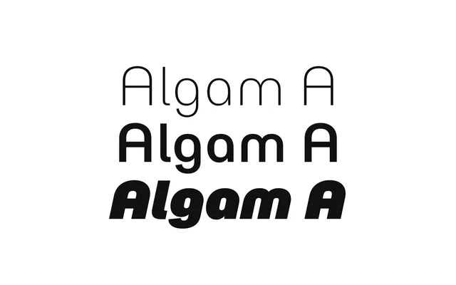 Algam A specimen from Lettersetal