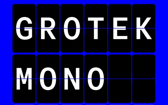 Grotek Mono Flip specimen from Lettersetal