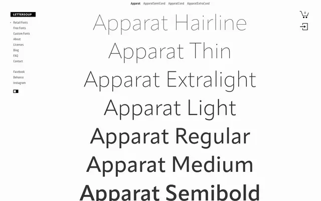 Apparat specimen from Lettersoup