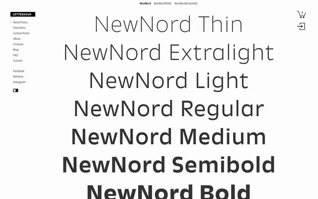 NewNord specimen from Lettersoup