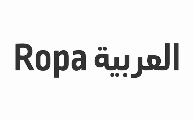 Ropa Sans Arabic specimen from Lettersoup
