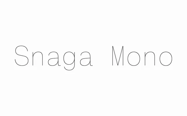 Snaga Mono specimen from Lettersoup