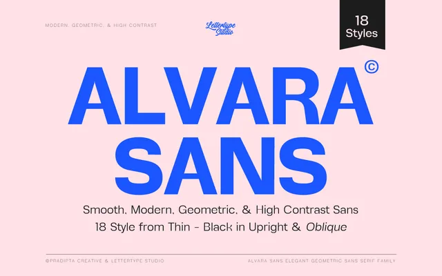 Alvara Sans specimen from Lettertype Studio
