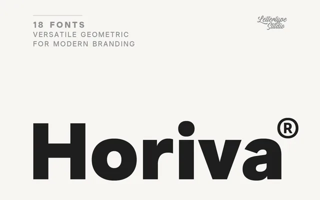 Horiva Sans specimen from Lettertype Studio