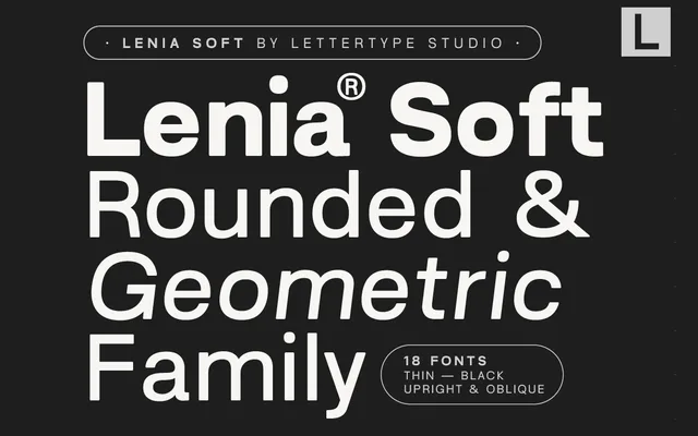 Lenia Soft specimen from Lettertype Studio
