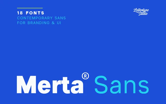 Merta Sans specimen from Lettertype Studio
