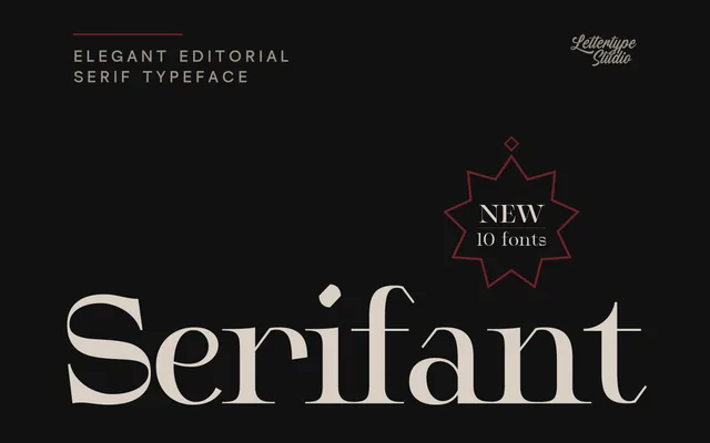 Serifant specimen from Lettertype Studio