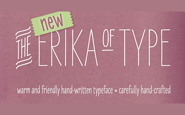 LiebeErika specimen from LiebeFonts