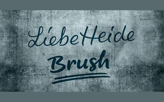 LiebeHeide Brush specimen from LiebeFonts