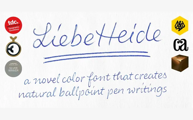 LiebeHeide specimen from LiebeFonts
