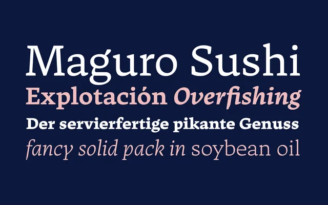 Tuna specimen from Ligature Type
