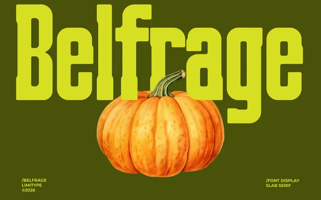 Belfrage specimen from limitype