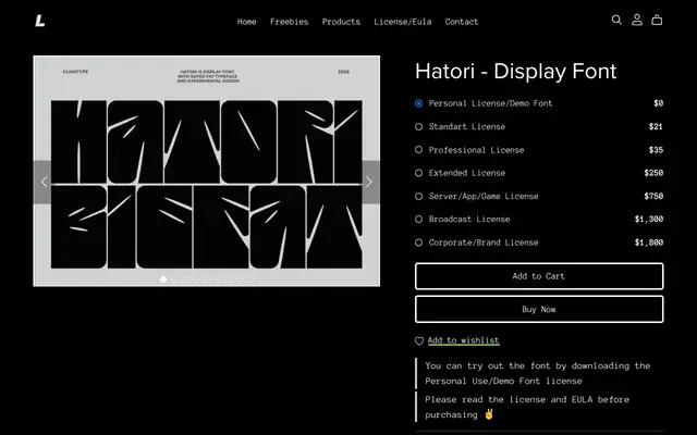 Hatori specimen from limitype