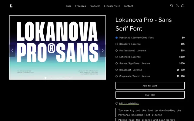 Lokanova Pro specimen from limitype