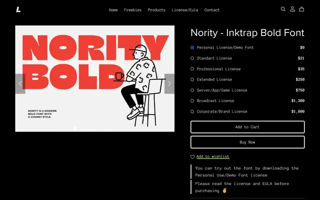 Nority specimen from limitype