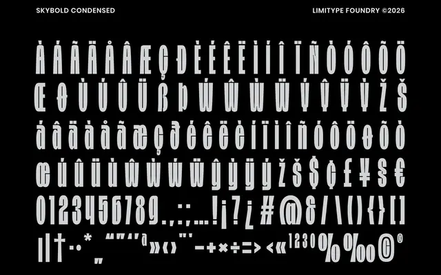 Skybold specimen from limitype
