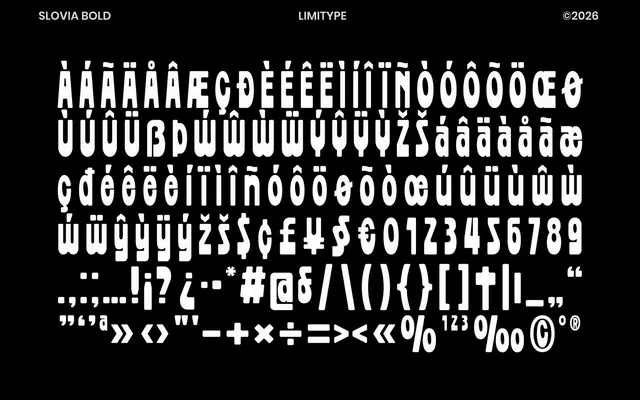 Slovia specimen from limitype