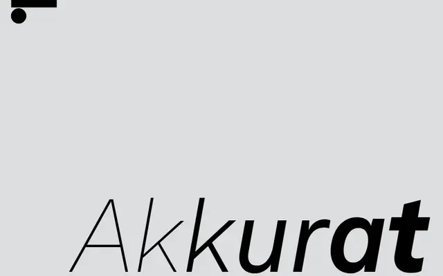 LL Akkurat specimen from Lineto
