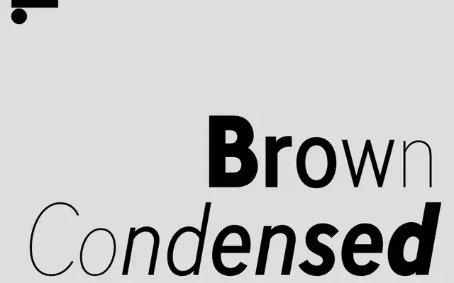 LL Brown Condensed specimen from Lineto