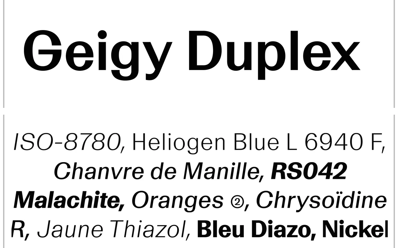 LL Geigy Duplex specimen from Lineto