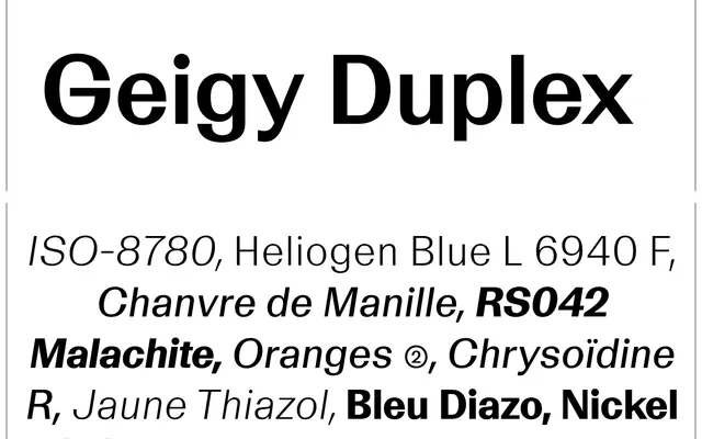 LL Geigy Duplex specimen from Lineto