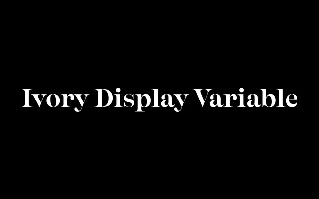 LL Ivory Display Var specimen from Lineto