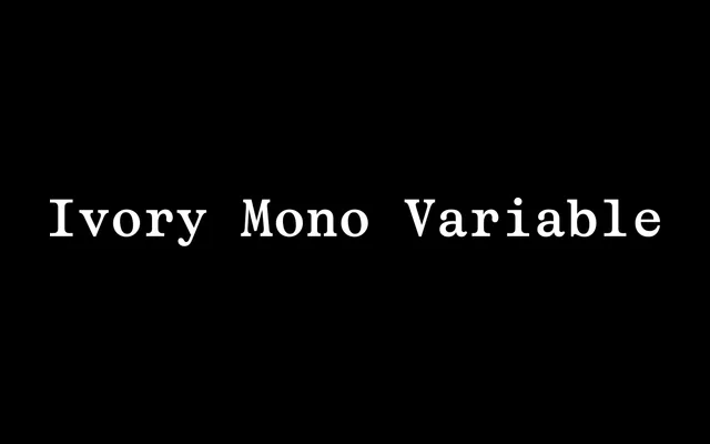 LL Ivory Mono Var specimen from Lineto