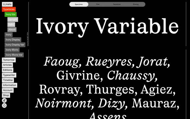 LL Ivory Var specimen from Lineto