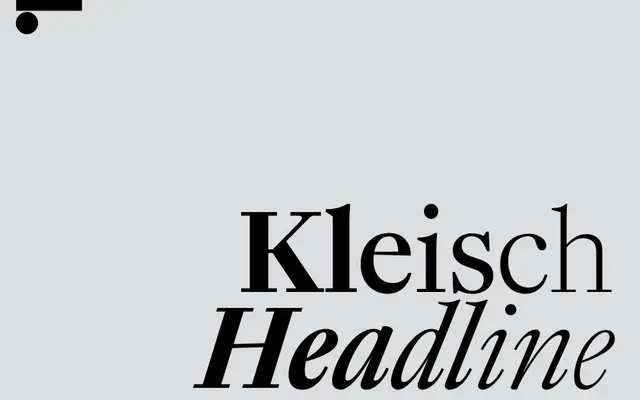 LL Kleisch Headline specimen from Lineto