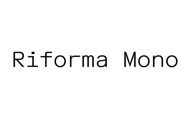 LL Riforma Mono specimen from Lineto