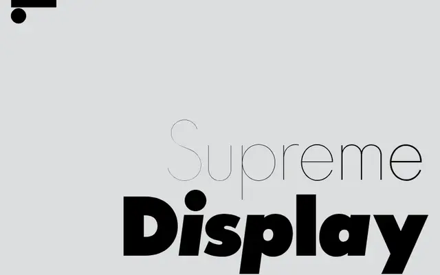 LL Supreme Display specimen from Lineto